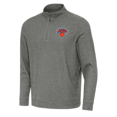 New York Knicks Antigua Subtle Quarter-Zip Sweatshirt