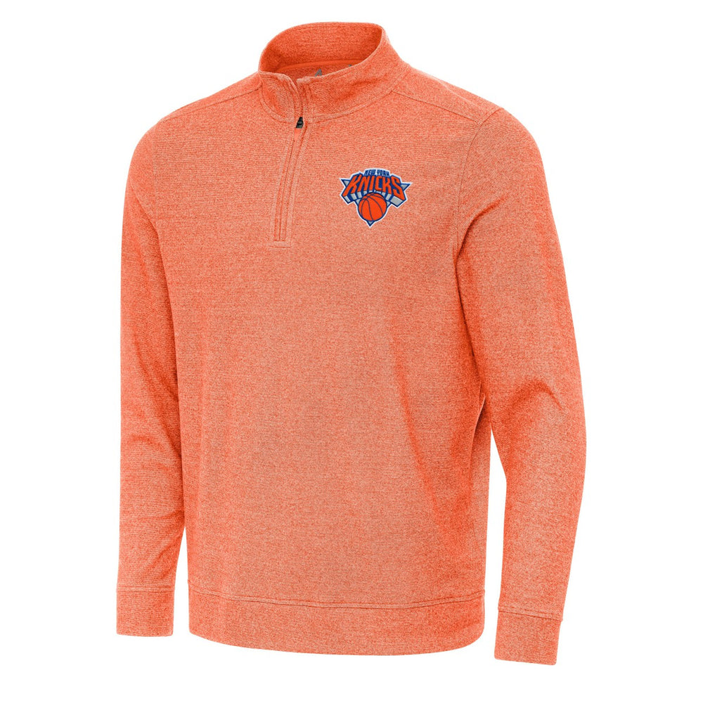 New York Knicks Antigua Subtle Quarter-Zip Sweatshirt