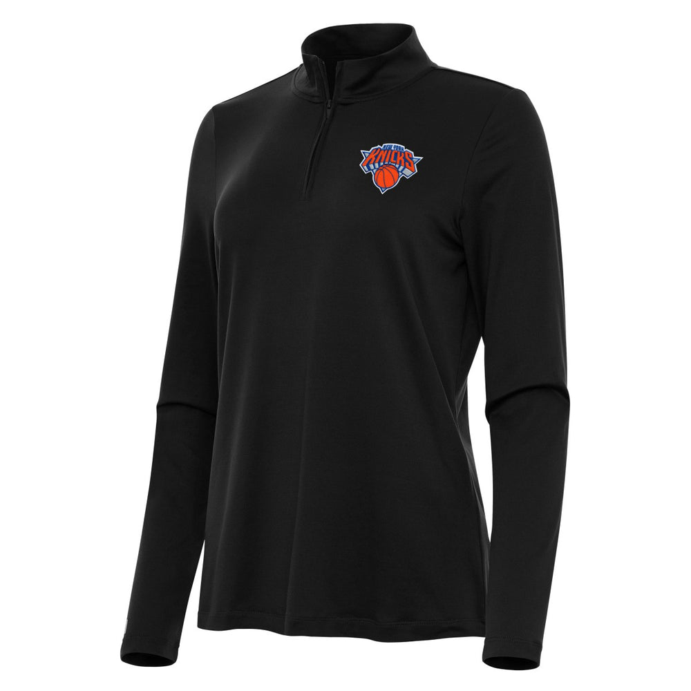 New York Knicks Antigua Women's Reprocess Quarter-Zip Top