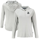 Cutter & Buck Women's Coastline Epic Comfort Eco Recycled Quarter-Snap Long Sleeve Hoodie T-Shirt - Cleveland Browns Hoodies