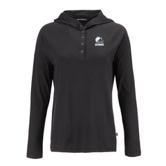 Cutter & Buck Women's Coastline Epic Comfort Eco Recycled Quarter-Snap Long Sleeve Hoodie T-Shirt - Cleveland Browns Hoodies