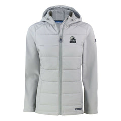 Cutter & Buck Women's Evoke Hybrid Eco Softshell Recycled Full-Zip Hooded Jacket - Cleveland Browns Jackets