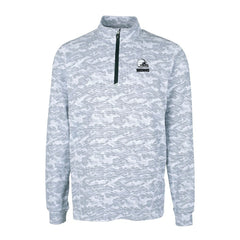 Cutter & Buck Big & Tall Traverse Stretch Eco Camo Print Quarter-Zip Top - Cleveland Browns Tops