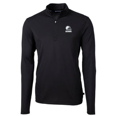 Cutter & Buck Big & Tall Virtue Eco Pique Recycled Quarter-Zip Pullover Top - Cleveland Browns Pullover