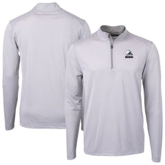 Cutter & Buck Big & Tall Virtue Eco Pique Micro Stripe Recycled Quarter-Zip Pullover Top - Cleveland Browns Pullover