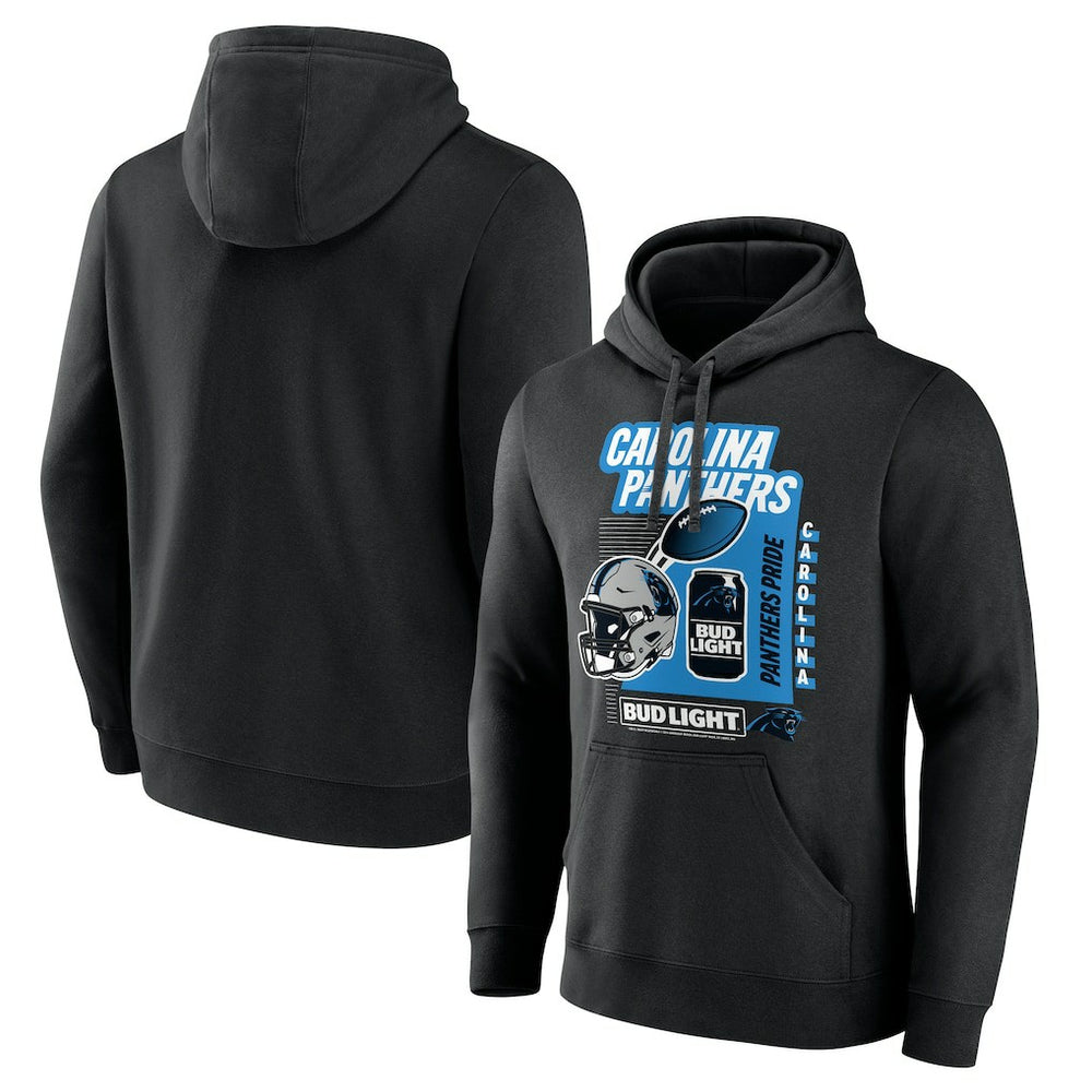 Bud Light Pullover Hoodie - Carolina Panthers Hoodies