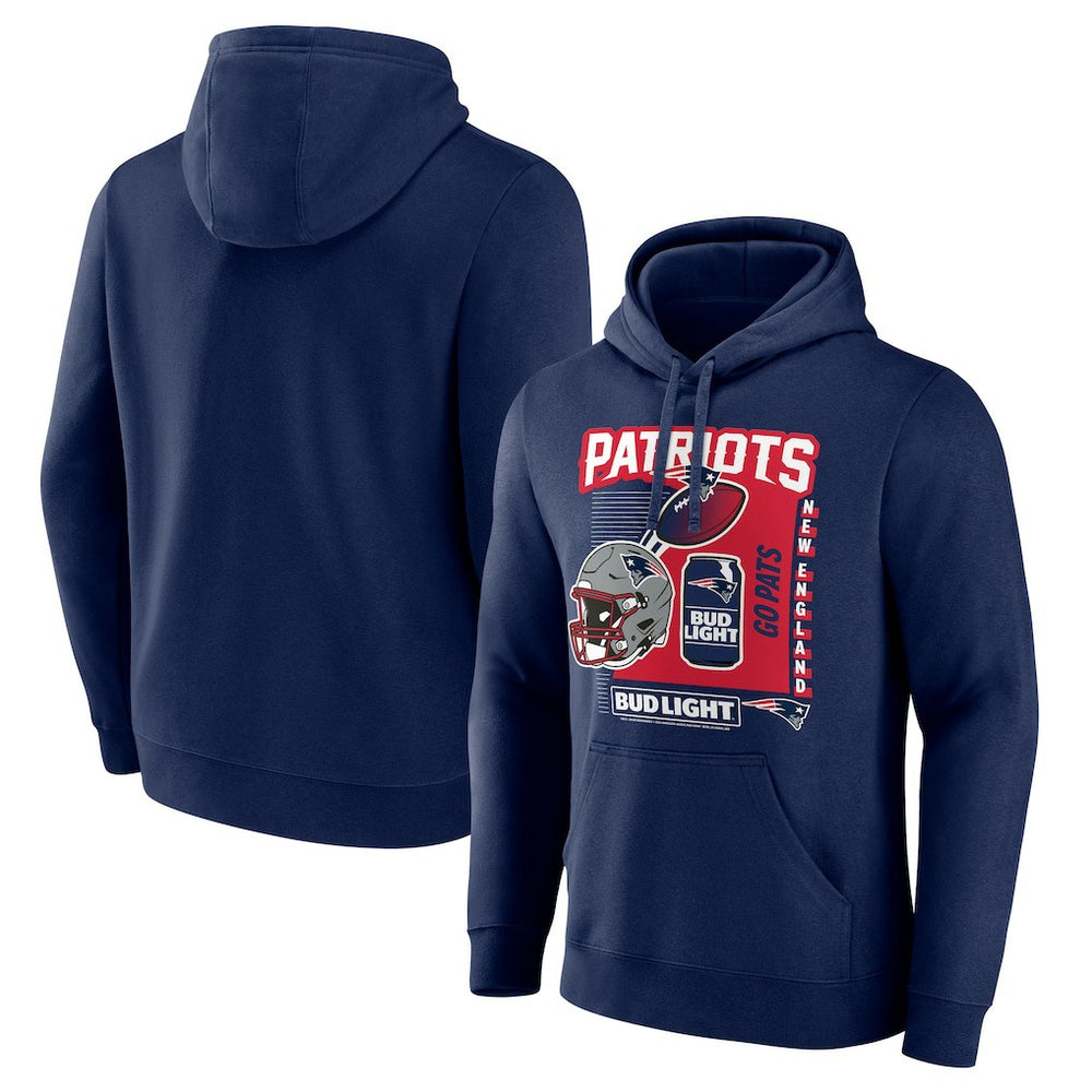 Bud Light Pullover Hoodie - New England Patriots Hoodies