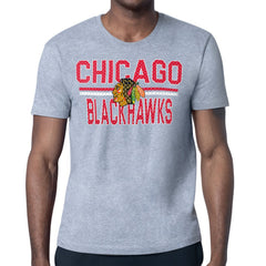 NHL Chicago Blackhawks Starter Mesh Look Team Name T-Shirt