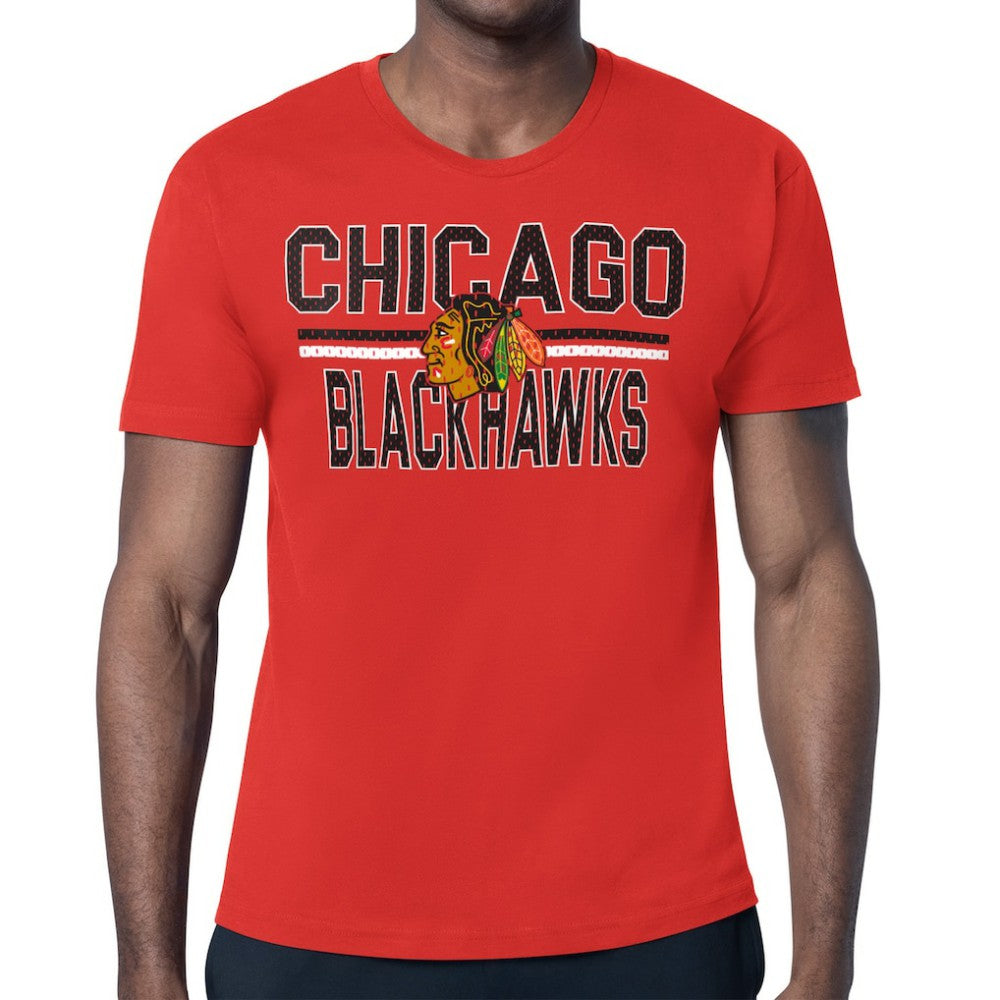 NHL Chicago Blackhawks Starter Mesh Look Team Name T-Shirt