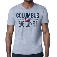 NHL Columbus Blue Jackets Starter Mesh Look Team Name T-Shirt
