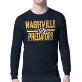 NHL Nashville Predators Starter Mesh Look Team Name Long Sleeve T-Shirt
