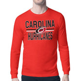 NHL Carolina Hurricanes Starter Mesh Look Team Name Long Sleeve T-Shirt