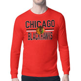 NHL Chicago Blackhawks Starter Mesh Look Team Name Long Sleeve T-Shirt