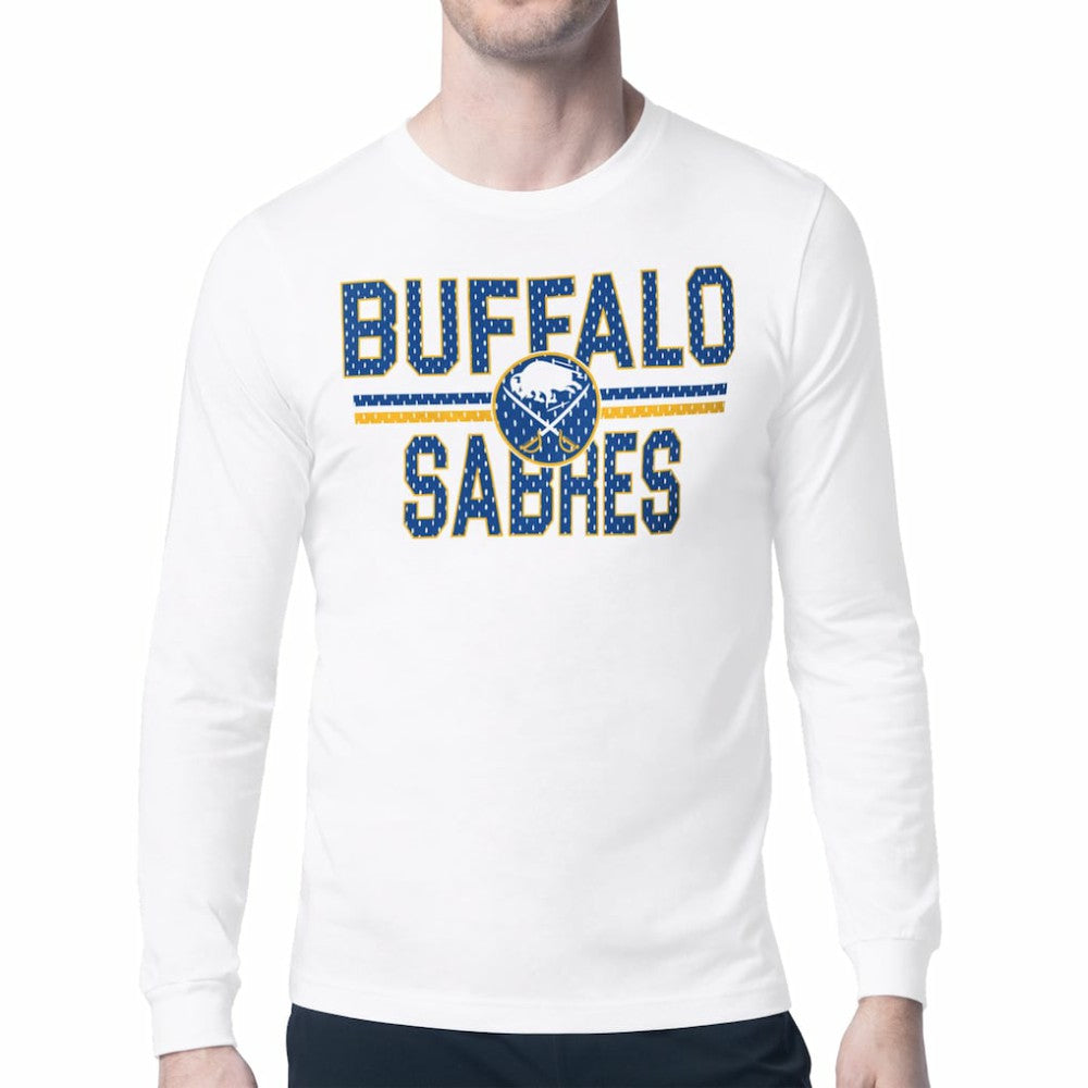 NHL Buffalo Sabres Starter Mesh Look Team Name Long Sleeve T-Shirt