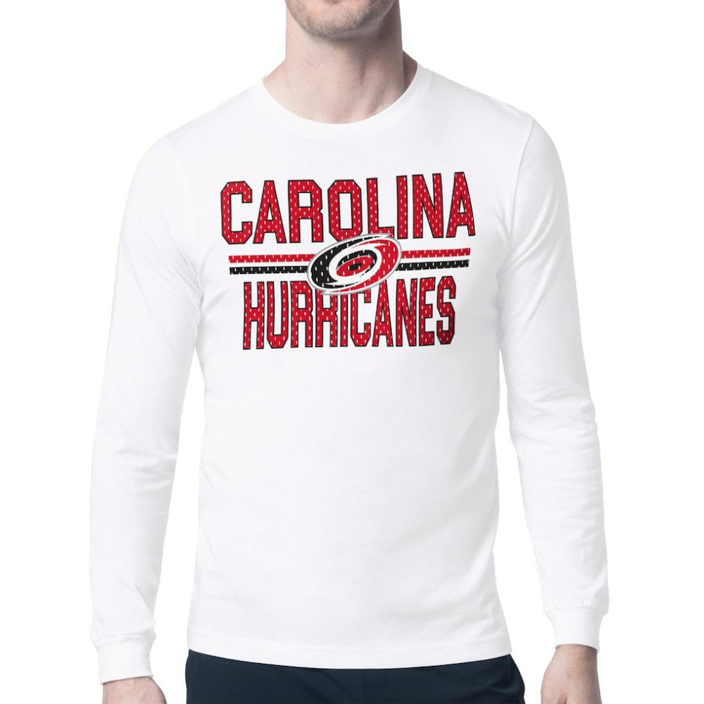 NHL Carolina Hurricanes Starter Mesh Look Team Name Long Sleeve T-Shirt