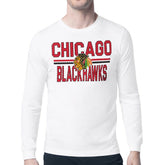 NHL Chicago Blackhawks Starter Mesh Look Team Name Long Sleeve T-Shirt