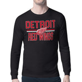 NHL Detroit Red Wings Starter Mesh Look Team Name Long Sleeve T-Shirt