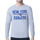 NHL New York Rangers Starter Mesh Look Team Name Logo Long Sleeve T-Shirt