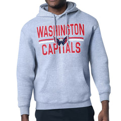 NHL Washington Capitals Starter Mesh Look Team Name Logo Tri-Blend Pullover Hoodie