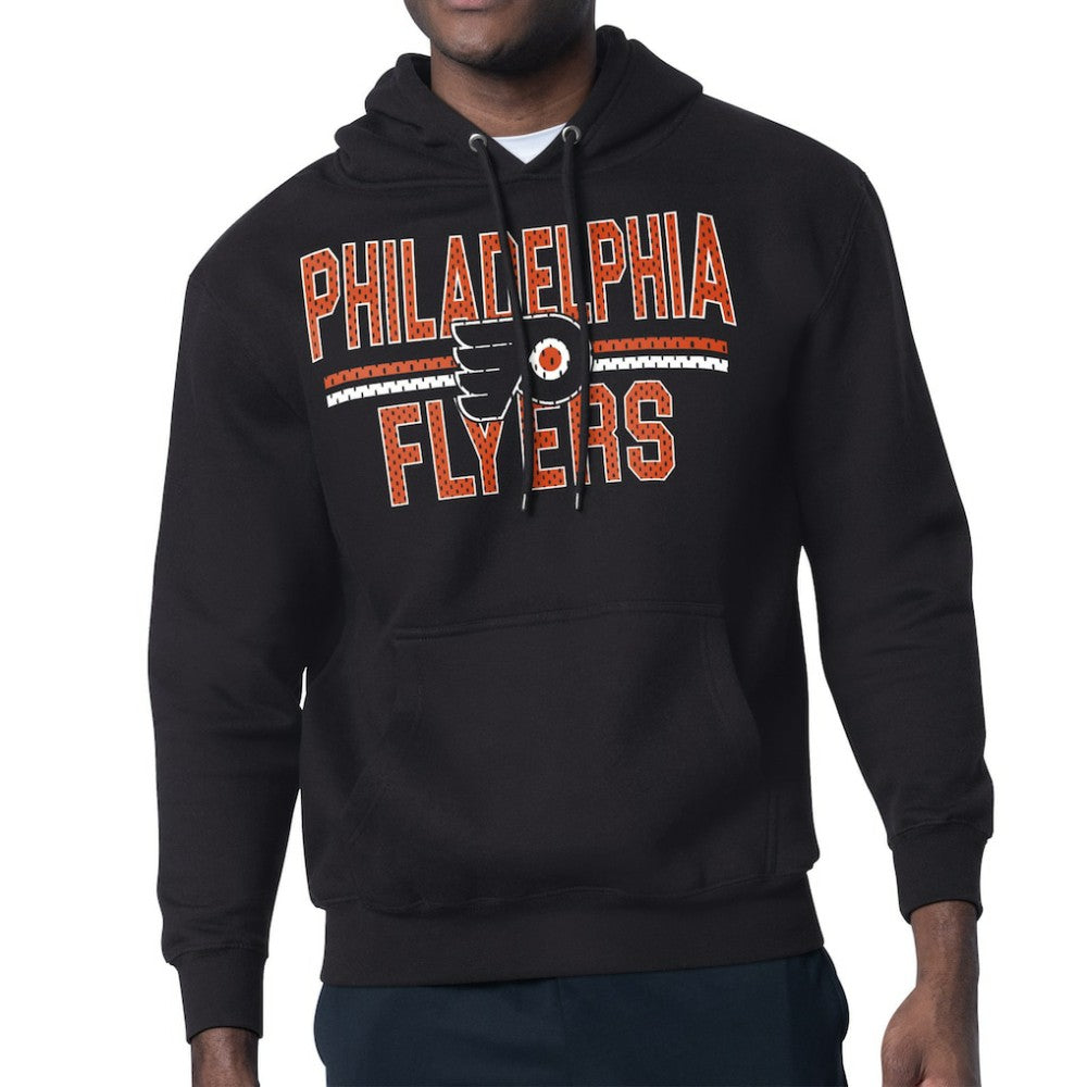 NHL Philadelphia Flyers Starter Mesh Look Team Name Logo Tri-Blend Pullover Hoodie