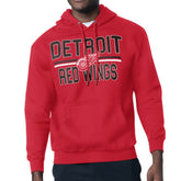NHL Detroit Red Wings Starter Mesh Look Team Name Logo Tri-Blend Pullover Hoodie