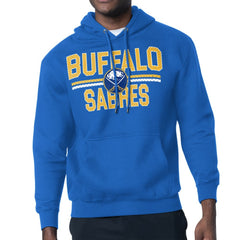 NHL Buffalo Sabres Starter Mesh Look Team Name Logo Tri-Blend Pullover Hoodie