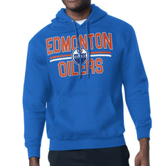 NHL Edmonton Oilers Starter Mesh Look Team Name Logo Tri-Blend Pullover Hoodie