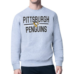 NHL Pittsburgh Penguins Starter Mesh Look Team Name Logo Pullover Sweatshirt