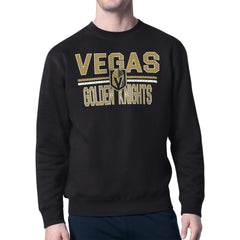NHL Vegas Golden Knights Starter Mesh Look Team Name Logo Pullover Sweatshirt
