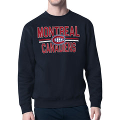 NHL Montreal Canadiens Starter Mesh Look Team Name Logo Pullover Sweatshirt