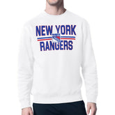 NHL New York Rangers Starter Mesh Look Team Name Logo Pullover Sweatshirt