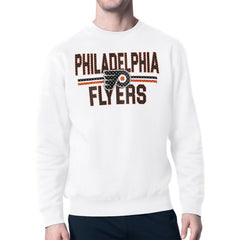 NHL Philadelphia Flyers Starter Mesh Look Team Name Logo Pullover Sweatshirt