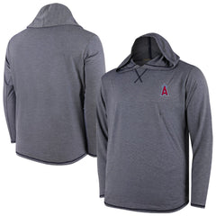 Navy Los Angeles Angels Butter Stripe Tri-Blend Long Sleeve Hoodie T-Shirt - Navy
