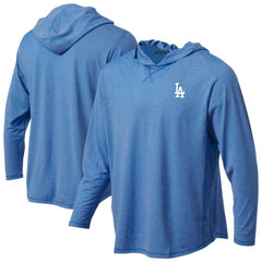 Royal Los Angeles Dodgers Butter Stripe Tri-Blend Long Sleeve Hoodie T-Shirt - Royal