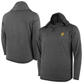Black Pittsburgh Pirates Butter Stripe Tri-Blend Long Sleeve Hoodie T-Shirt - Black