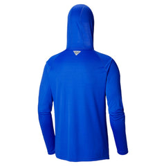 Royal Philadelphia Phillies Columbia Omni-Wick Terminal Tackle Raglan Long Sleeve Hoodie T-Shirt