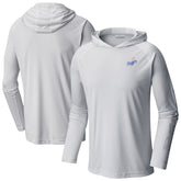 White Los Angeles Dodgers Columbia Omni-Wick Terminal Tackle Raglan Long Sleeve Hoodie T-Shirt