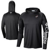 Black Los Angeles Dodgers Columbia Omni-Wick Terminal Tackle Raglan Long Sleeve Hoodie T-Shirt