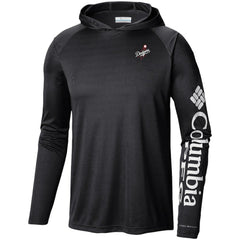 Black Los Angeles Dodgers Columbia Omni-Wick Terminal Tackle Raglan Long Sleeve Hoodie T-Shirt