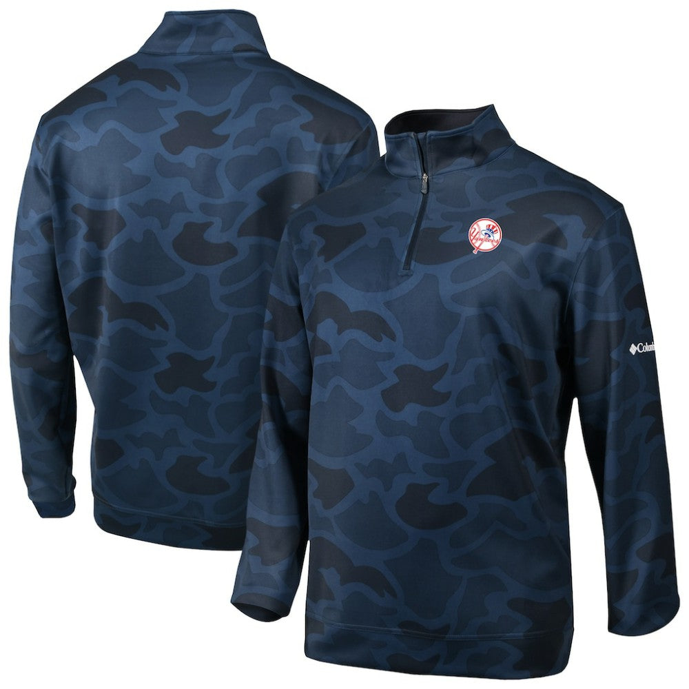 Camo New York Yankees Columbia Wickham Hills Omni-Wick Quarter-Zip Jacket