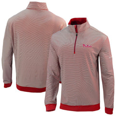 Red Philadelphia Phillies Columbia Omni-Wick Even Lie Quarter-Zip Pullover Top