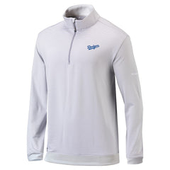 Gray Los Angeles Dodgers Columbia Omni-Wick Even Lie Quarter-Zip Pullover Top