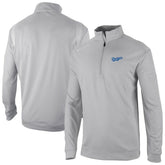 Gray Los Angeles Dodgers Columbia Oakland Downs Omni-Wick Quarter-Zip Top
