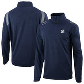 Navy New York Yankees Columbia Oakland Downs Omni-Wick Quarter-Zip Top