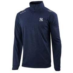 Navy New York Yankees Columbia Oakland Downs Omni-Wick Quarter-Zip Top