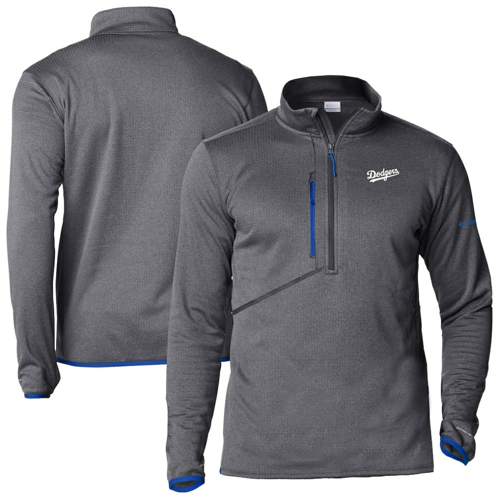 Royal Los Angeles Dodgers Columbia Park View Omni-Wick Half-Zip Top