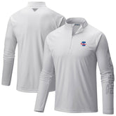 White Philadelphia Phillies Columbia Terminal Tackle Raglan Omni-Shade Quarter-Zip Pullover Top