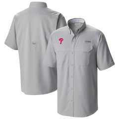 Gray Philadelphia Phillies Columbia Omni-Wick Low Drag Offshore Button-Up Shirt