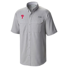 Gray Philadelphia Phillies Columbia Omni-Wick Low Drag Offshore Button-Up Shirt