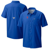 Royal Philadelphia Phillies Columbia Slack Tide Omni-Wick Button-Up Camp Shirt